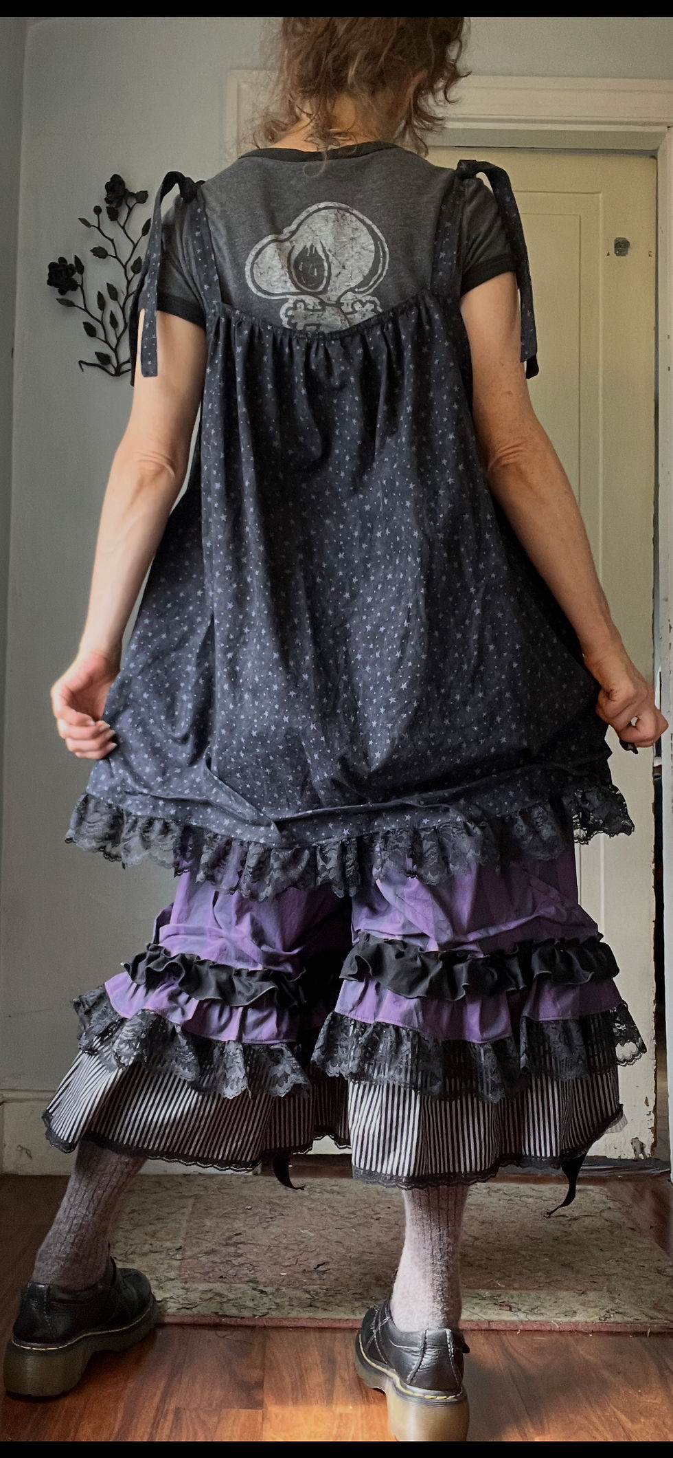 Thumbnail: Black Starry Fluffy Bowtie Cami!! O/S