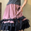 Thumbnail: Pink Corduroy/Eyelet Fluffy Ruffly Bowtie Short Bloomers! M/L