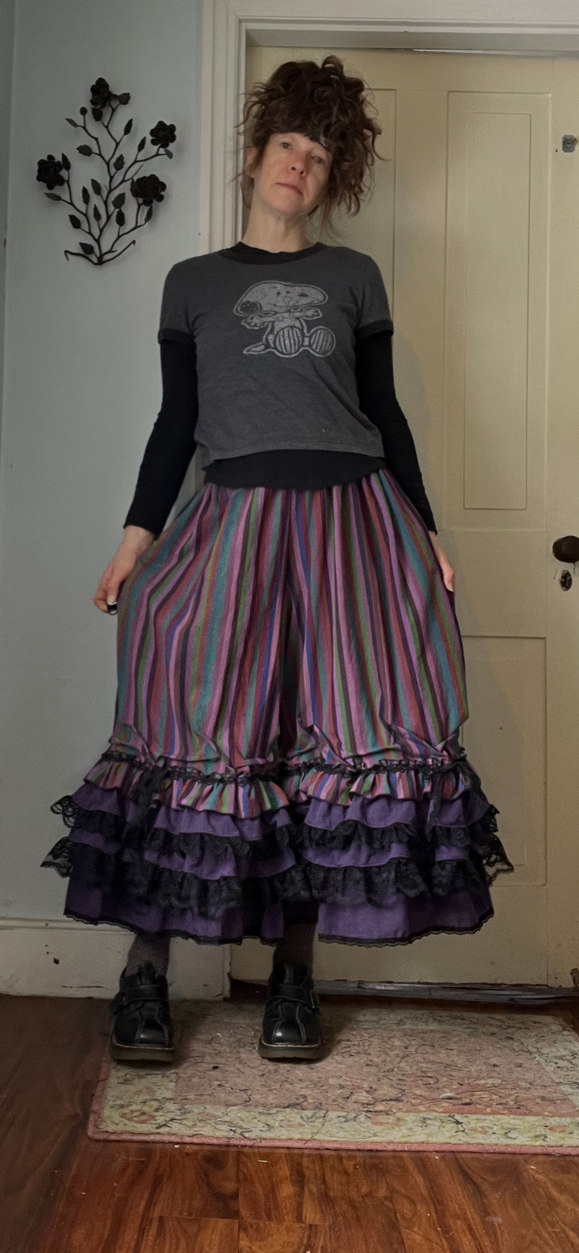 Purplish Stripe Super Ruffly Bowtie Bloomers!! S/M