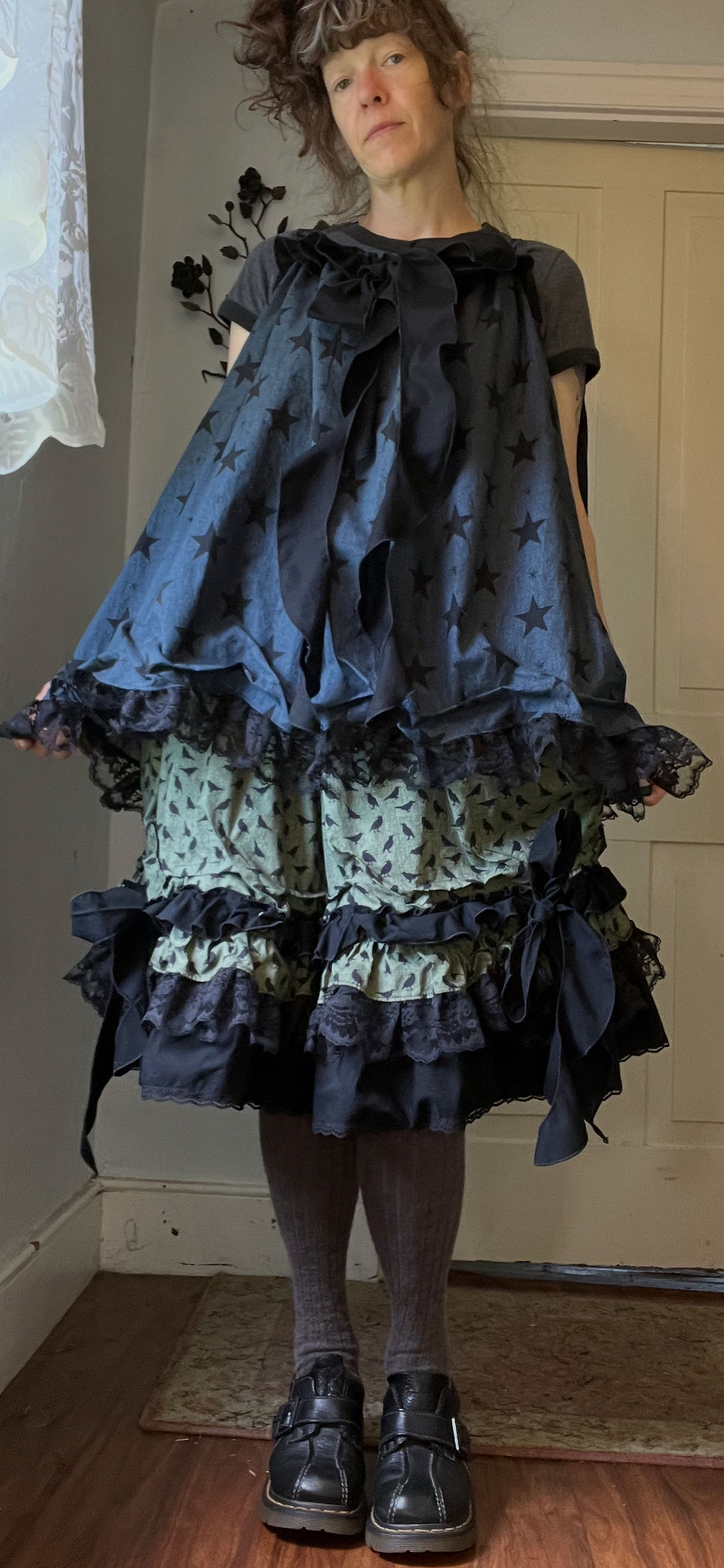 Thumbnail: Blue Stars Swingy Fluffy Bowtie Cami Dress! O/S