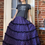 Thumbnail: Purple Dot Fluffy Tiered Maxi Skirt! O/S
