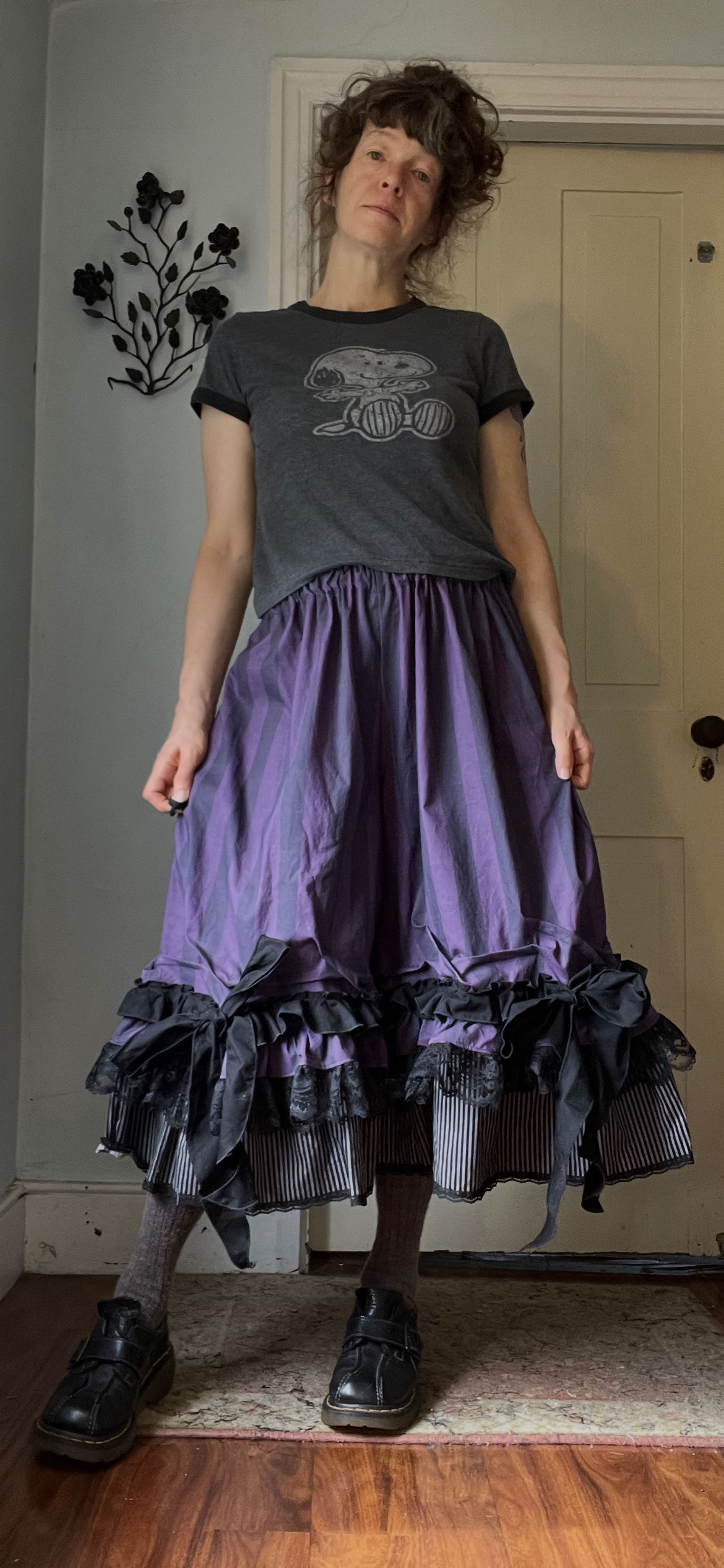 Purple Stripe/Pinstripe Ruffly Bowtie Bloomers!! L/XL