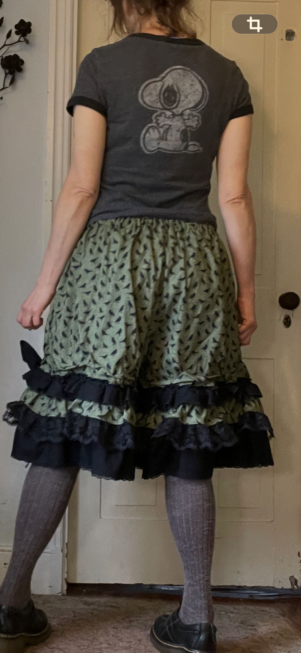 Thumbnail: Green Crows Fluffy Bowtie Bloomer Shorts!! S/M