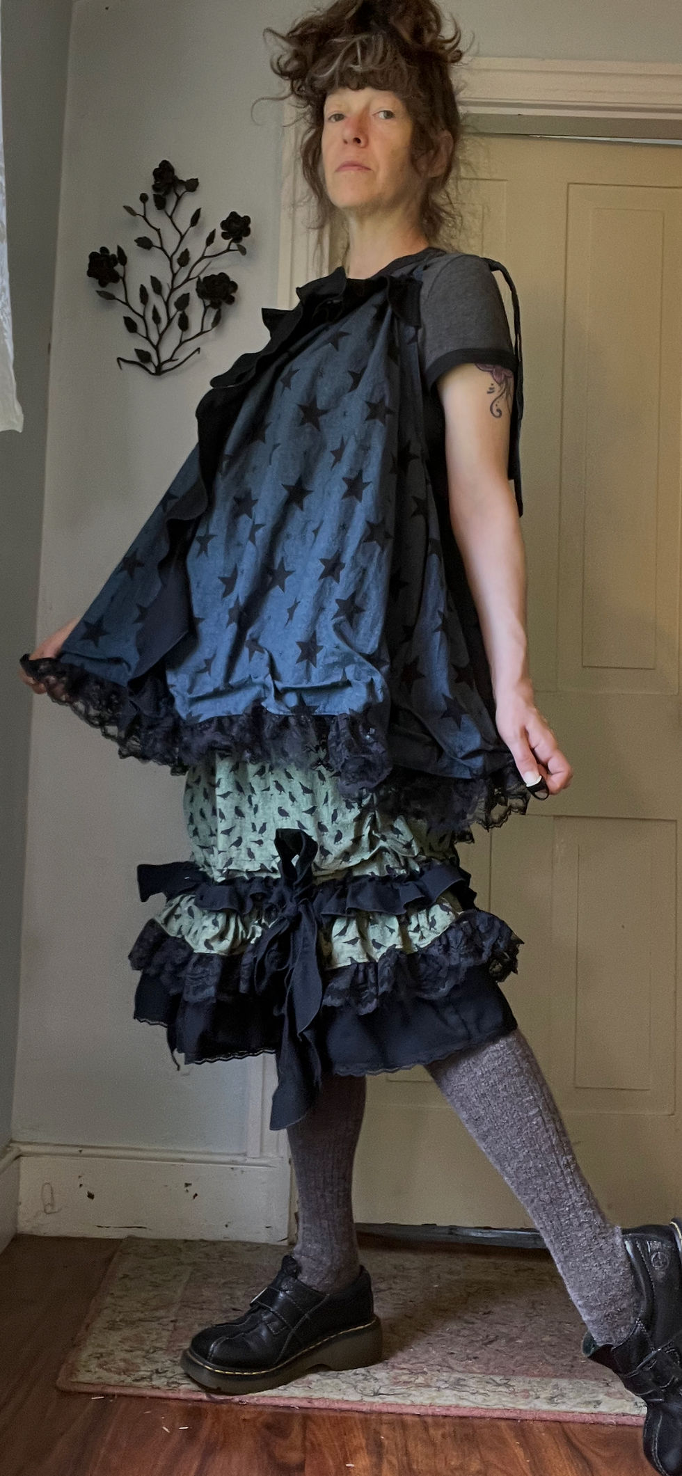 Thumbnail: Blue Stars Swingy Fluffy Bowtie Cami Dress! O/S
