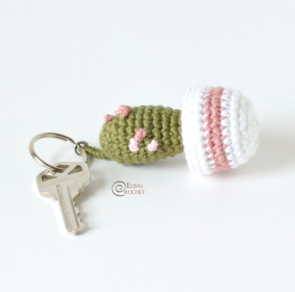Cactus Keychain Free Crochet PatternBy Elisa's Crochet