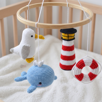 Crocheted Nautical Mobile Attachments