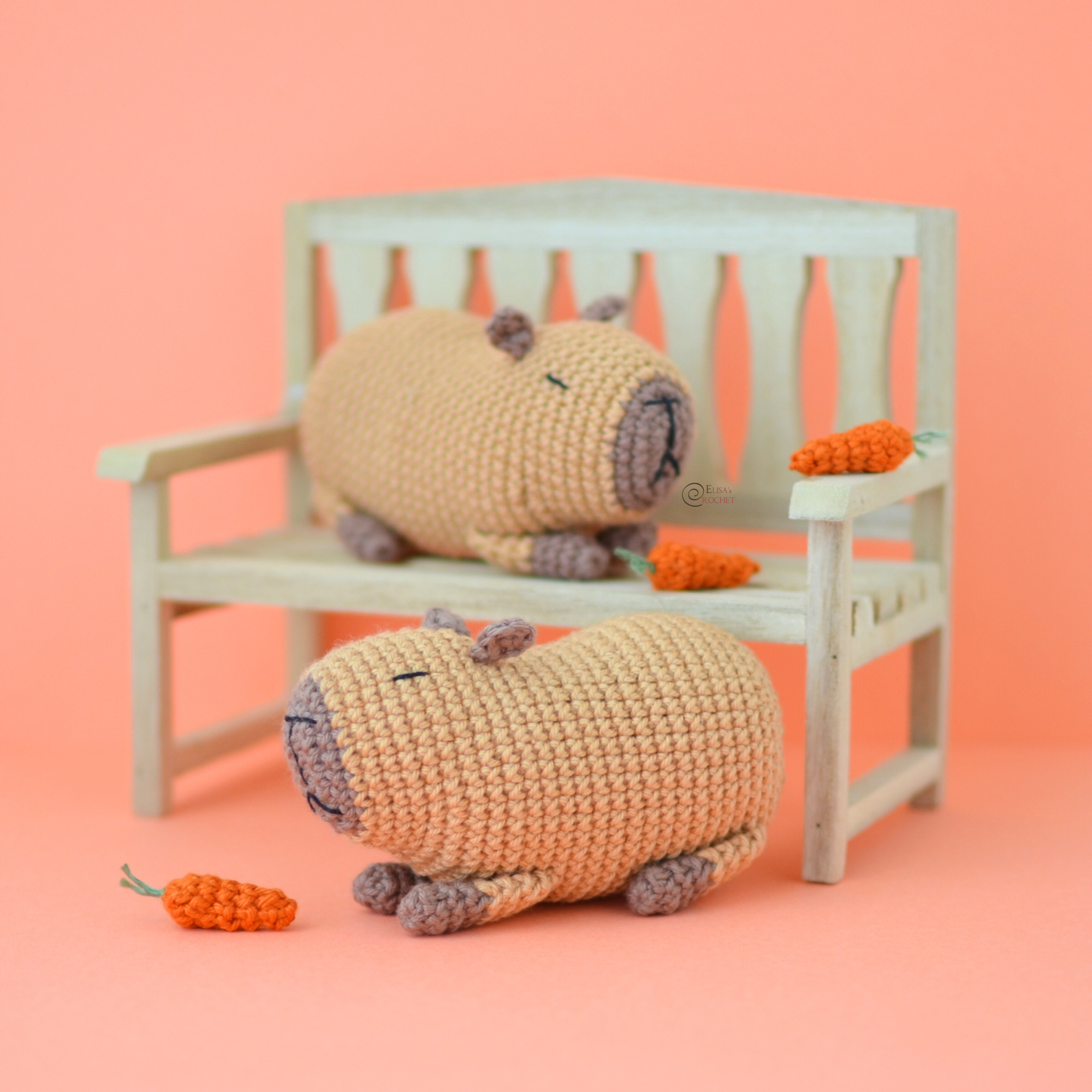 Niko and Poku the CAPYBARAS | PDF Amigurumi Crochet pattern | English only