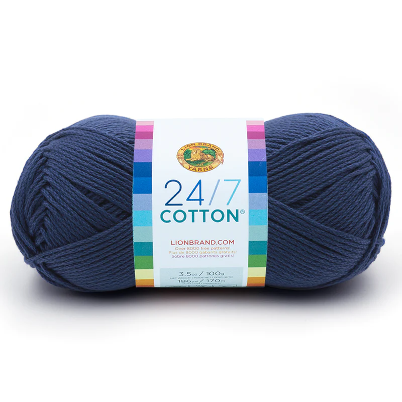 24/7 in Navy color Lion Brand yarn