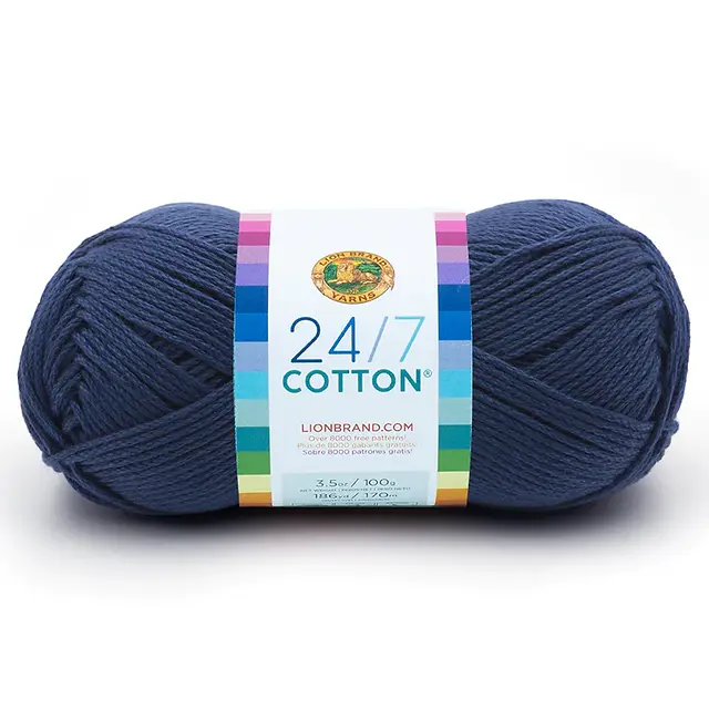 24/7 in Navy color Lion Brand yarn