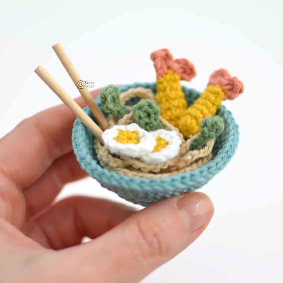 Ramen Bowl Free Crochet Pattern By Elisa's Crochet