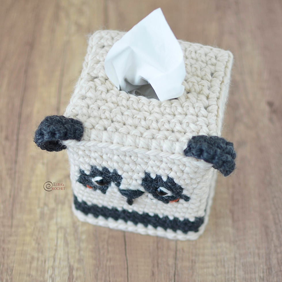 Thumbnail: PANDA Tissue Box Cover | PDF Amigurumi Crochet pattern | English only