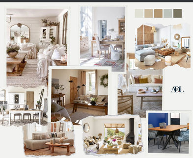 Planche tendance ambiance shabby chic boheme décoratrice Luberon