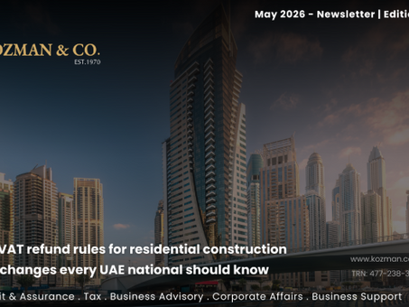 New UAE VAT refund rules for residential construction: key 2026 changes every UAE national should know