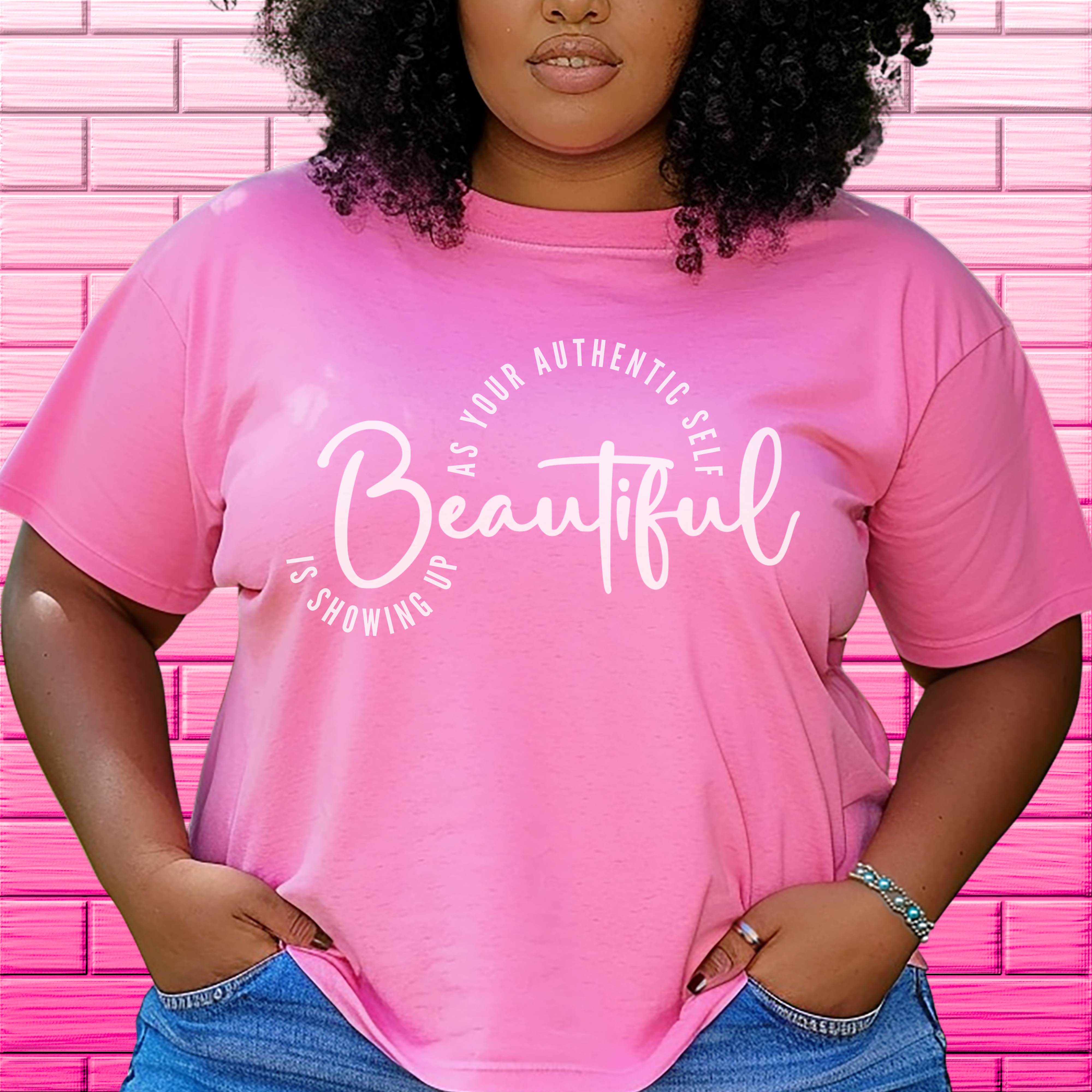 Beautiful with white words T-Shirt