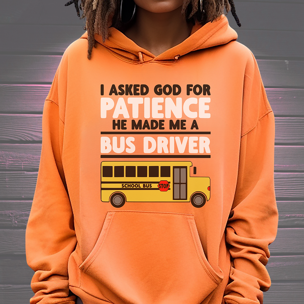 Thumbnail: I asked God for Patience with white words Hoodie or Sweatsh
