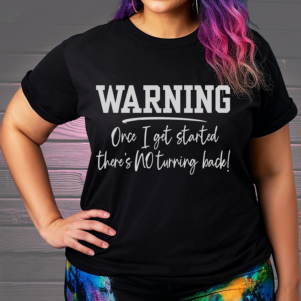 Warning with white words T-Shirt