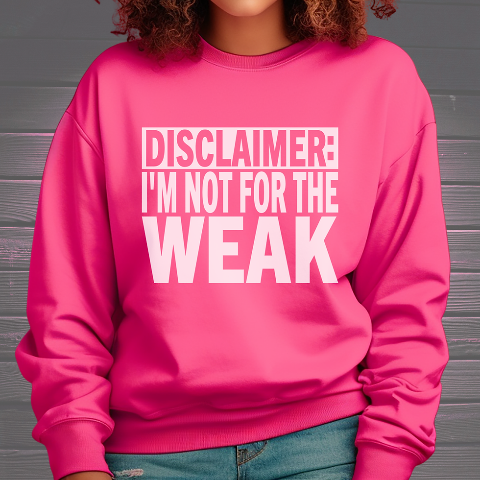 Thumbnail: Not for the Weak with white words Hoodie or Sweatshirt