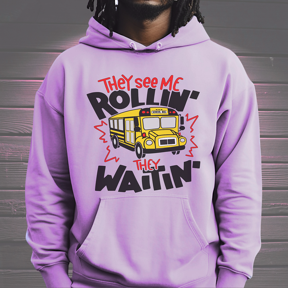 Thumbnail: They see me Rollin' black words Hoodie or Sweatshirt