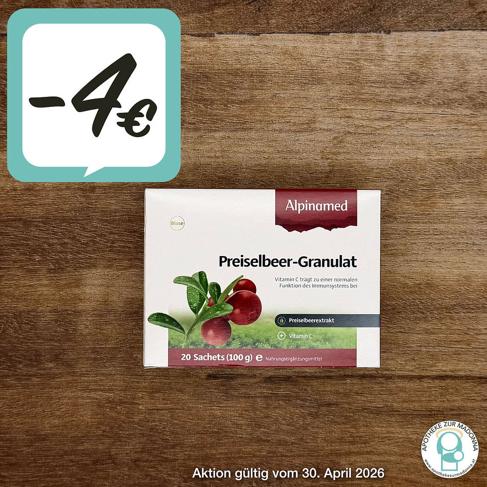 Alpinamed Preiselbeer- und D-Mannose-Aktion, -4€, Produktbild