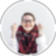 An image of a women smiling and excited.