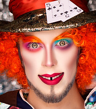 chapeleiro maluco, alice no pais das maravilhas,  dearjohann, johann steffens, modelo, maquiador, johann, criador de conteúdo