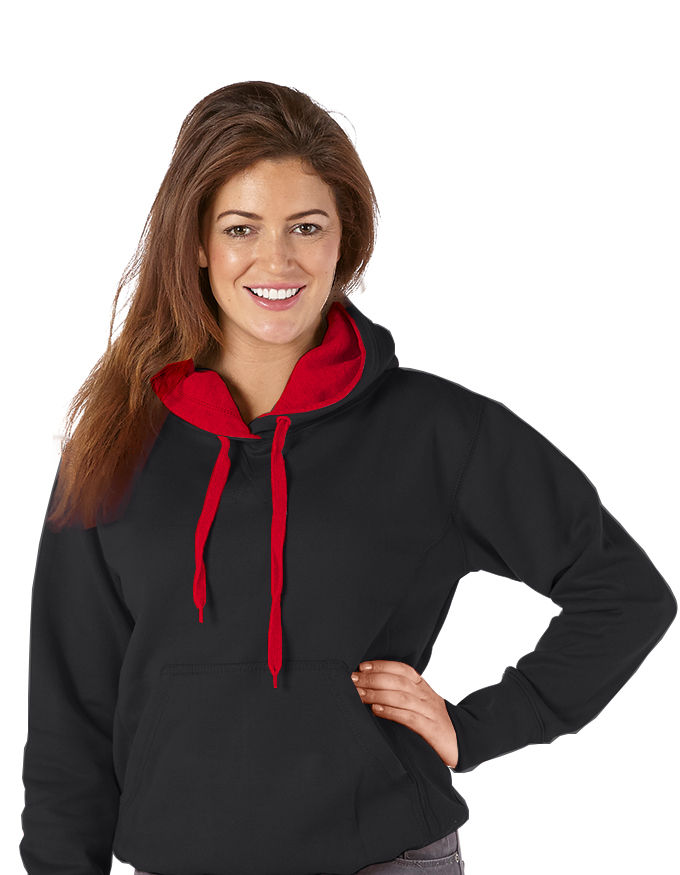 Thumbnail: Contrast Hood Color Unisex Style Deluxe Hooded Sweatshirts