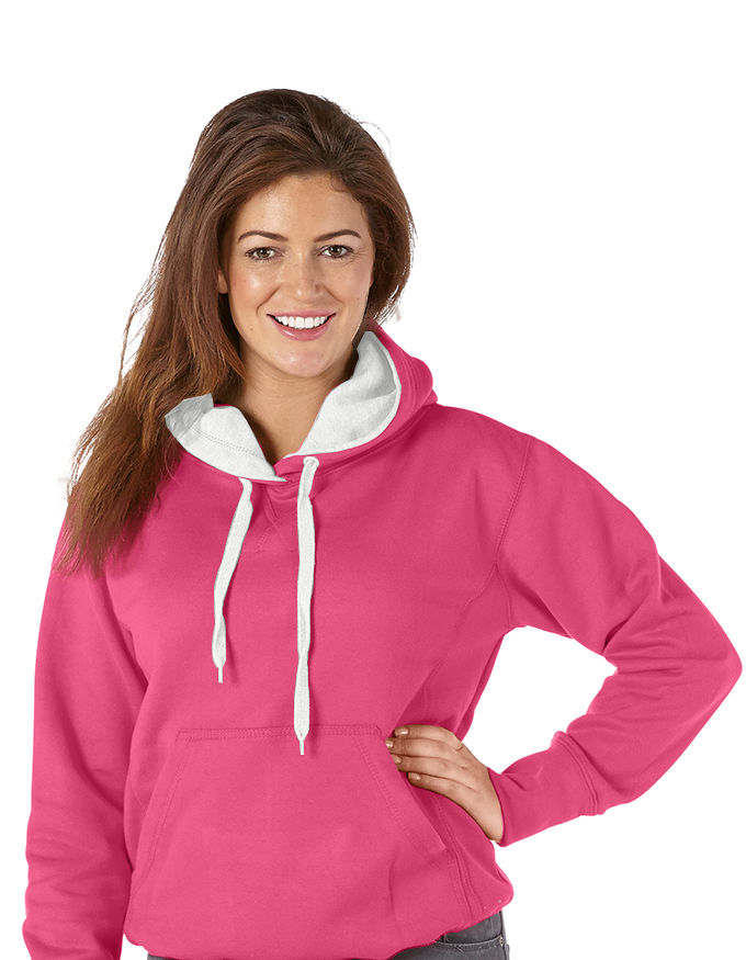 Thumbnail: Contrast Hood Color Unisex Style Deluxe Hooded Sweatshirts