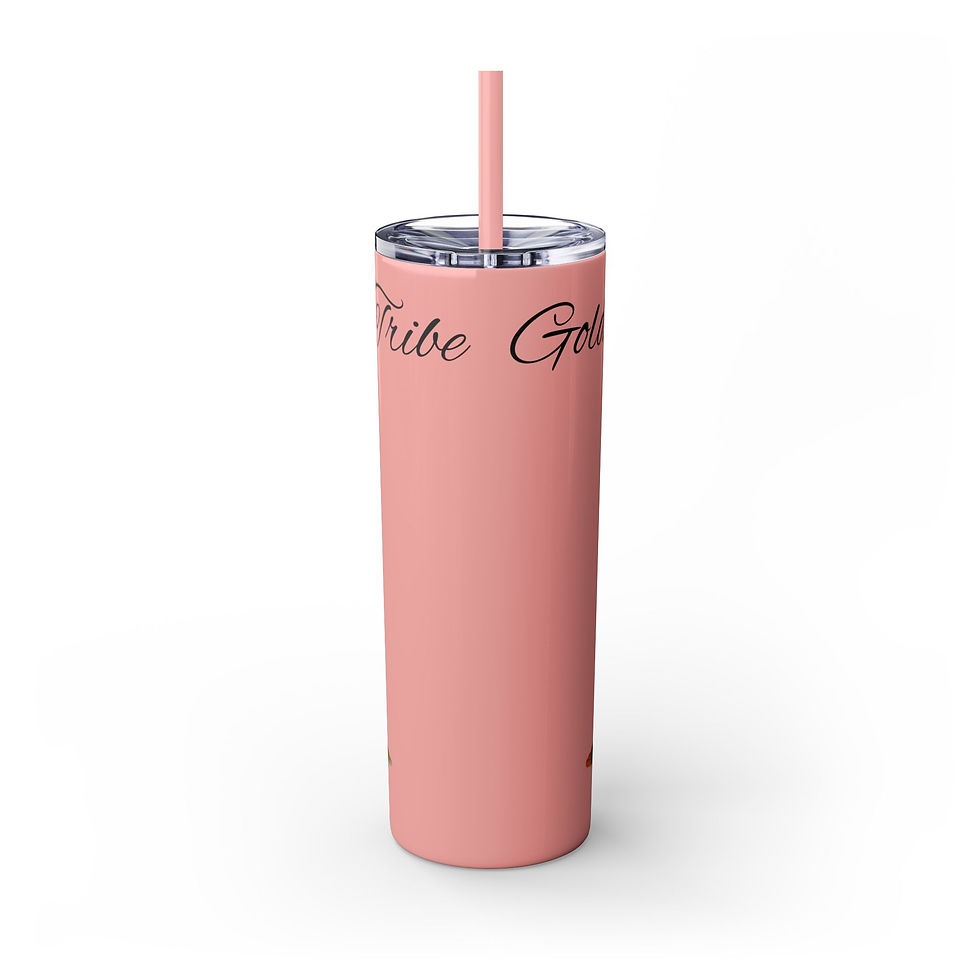 Thumbnail: Golden Goddess Skinny Tumbler with Straw, 20oz
