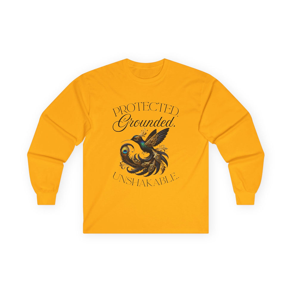 Thumbnail: Grounded & Protected Long Sleeve Tee | Unisex Cotton Shirt, Spiritual Gift
