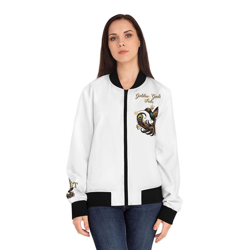 Thumbnail: Goddess On Duty Essence Women's Bomber Jacket (AOP)