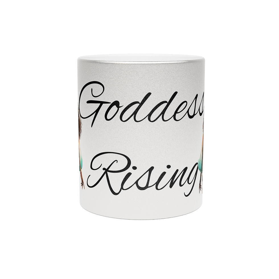 Thumbnail: Goddess Ebony Metallic Mug (Silver/Gold)