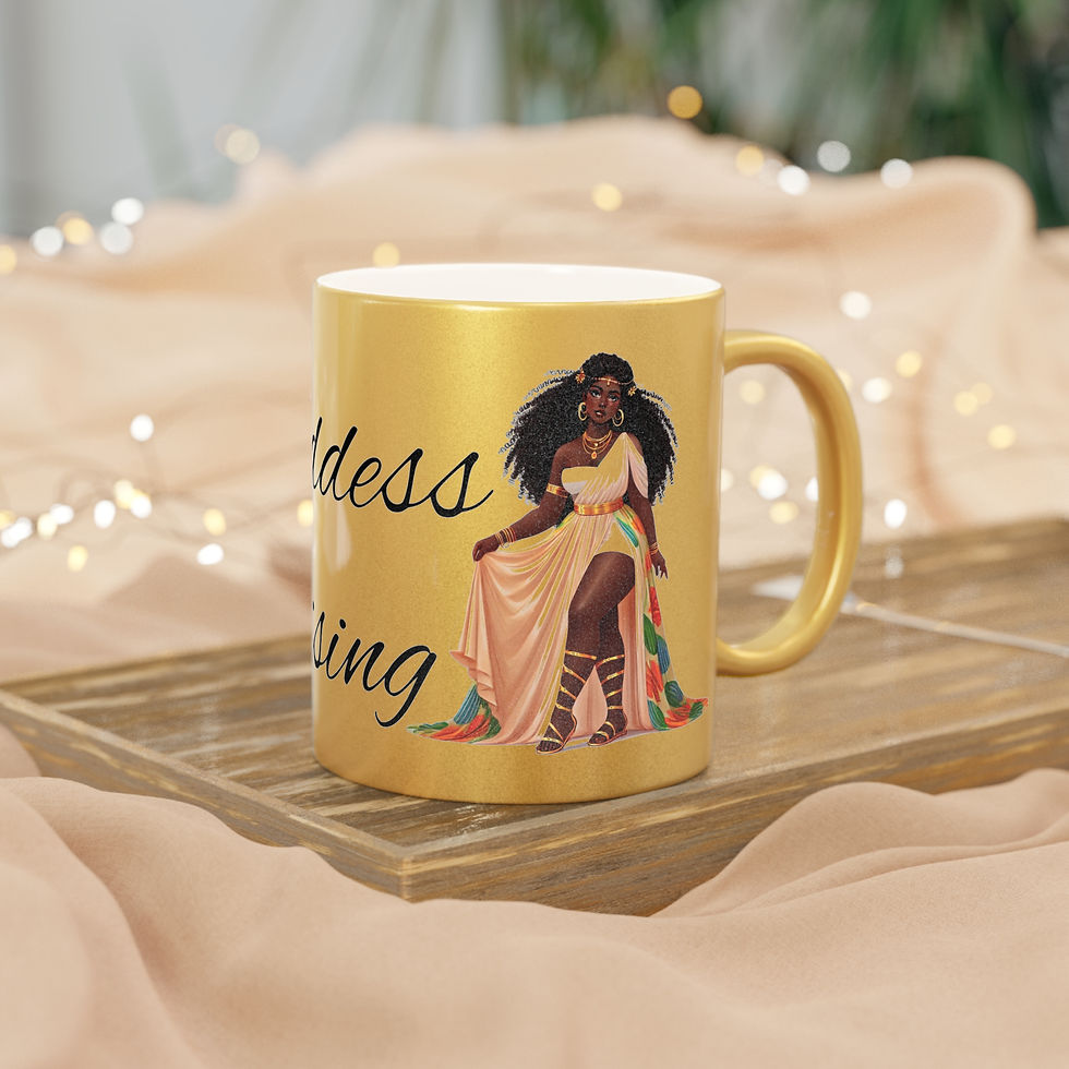 Thumbnail: The Golden Goddess Metallic Mug (Silver/Gold)