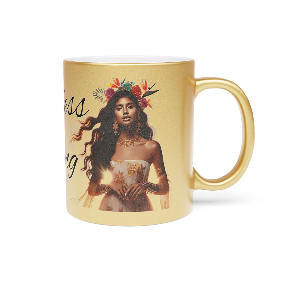 Thumbnail: Goddess Flor Metallic Mug (Silver/Gold)