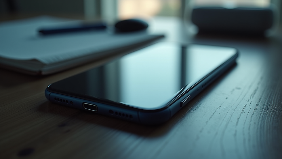 Plano detalle de pantalla móvil con interfaz de usuario intuitiva y atractiva