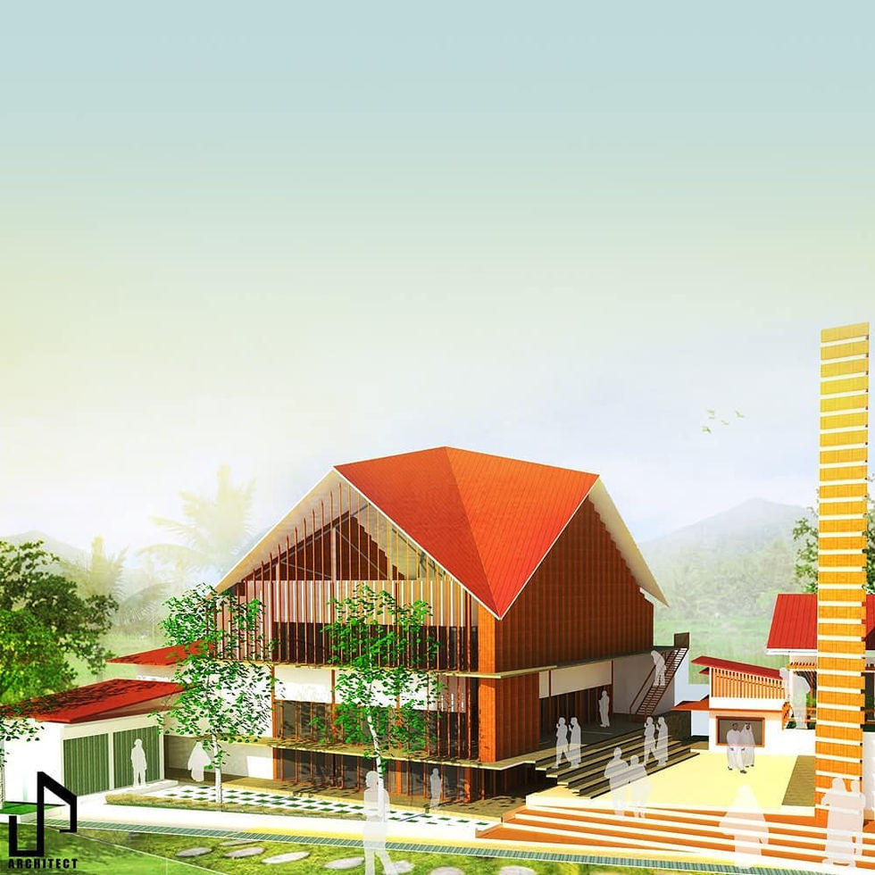 Desain Masjid dengan Konsep Tropis