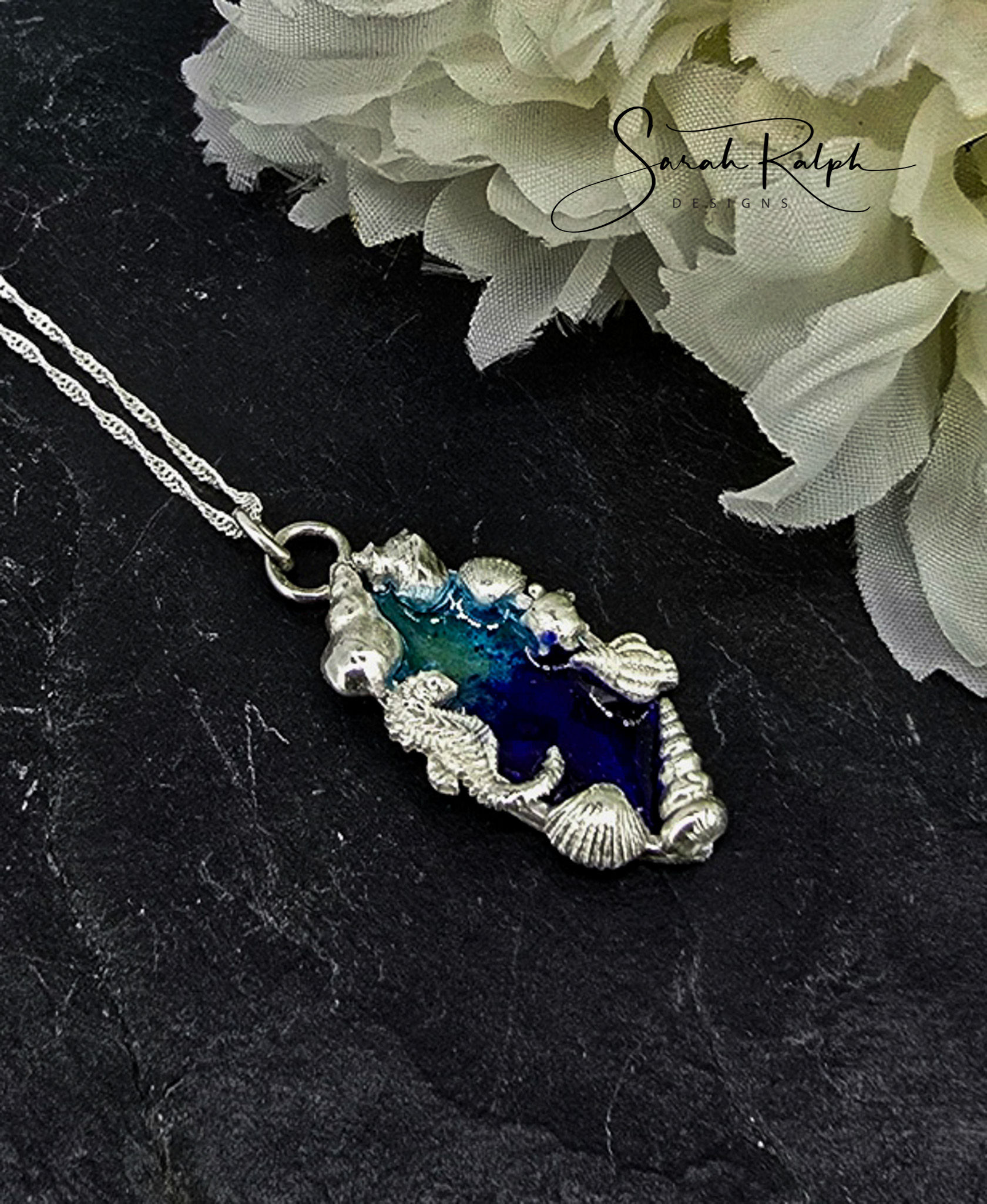 Seaside Teardrop Enamel Chelsea Pendant