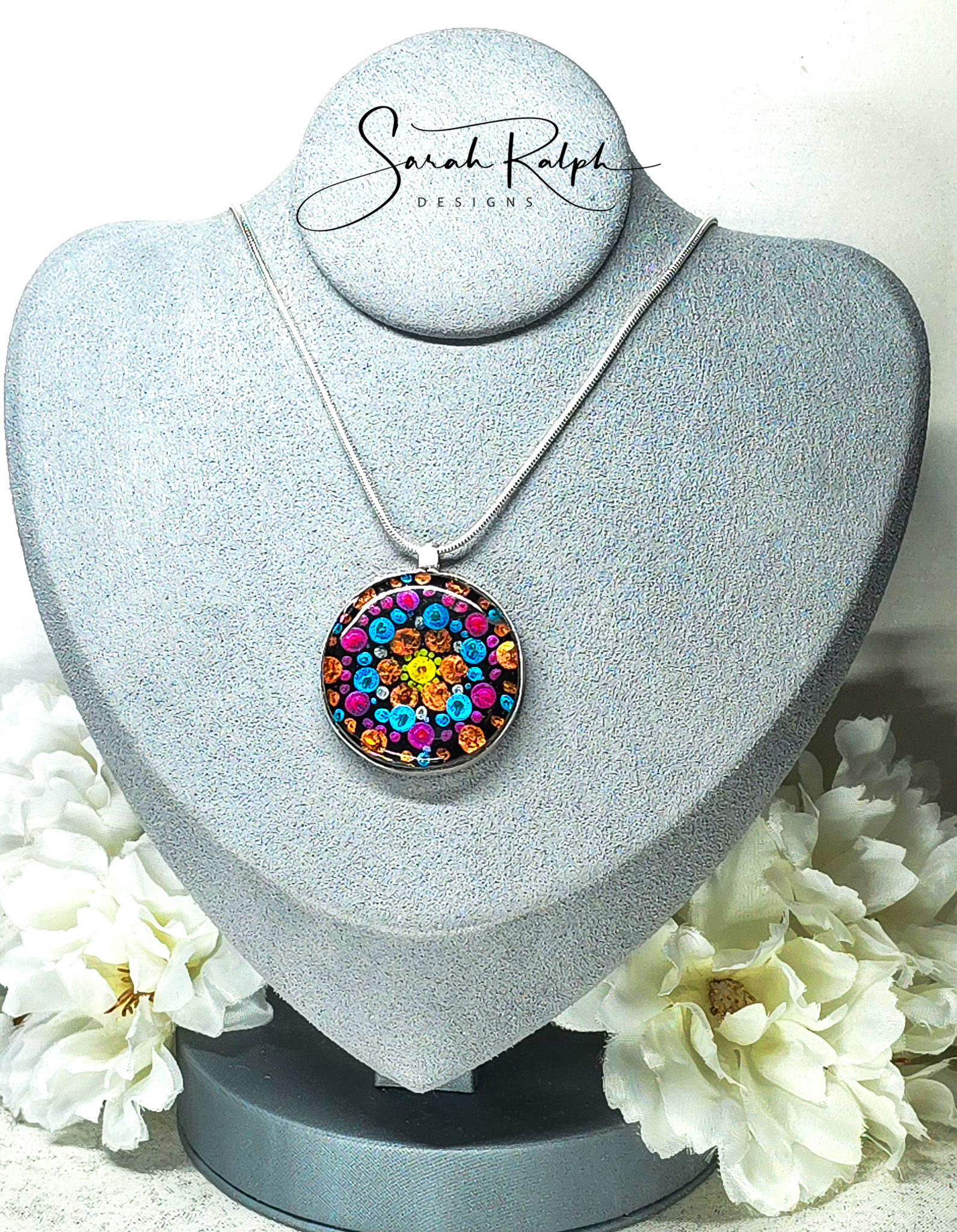 Inverted Rainbow Medium Mandala Pendant