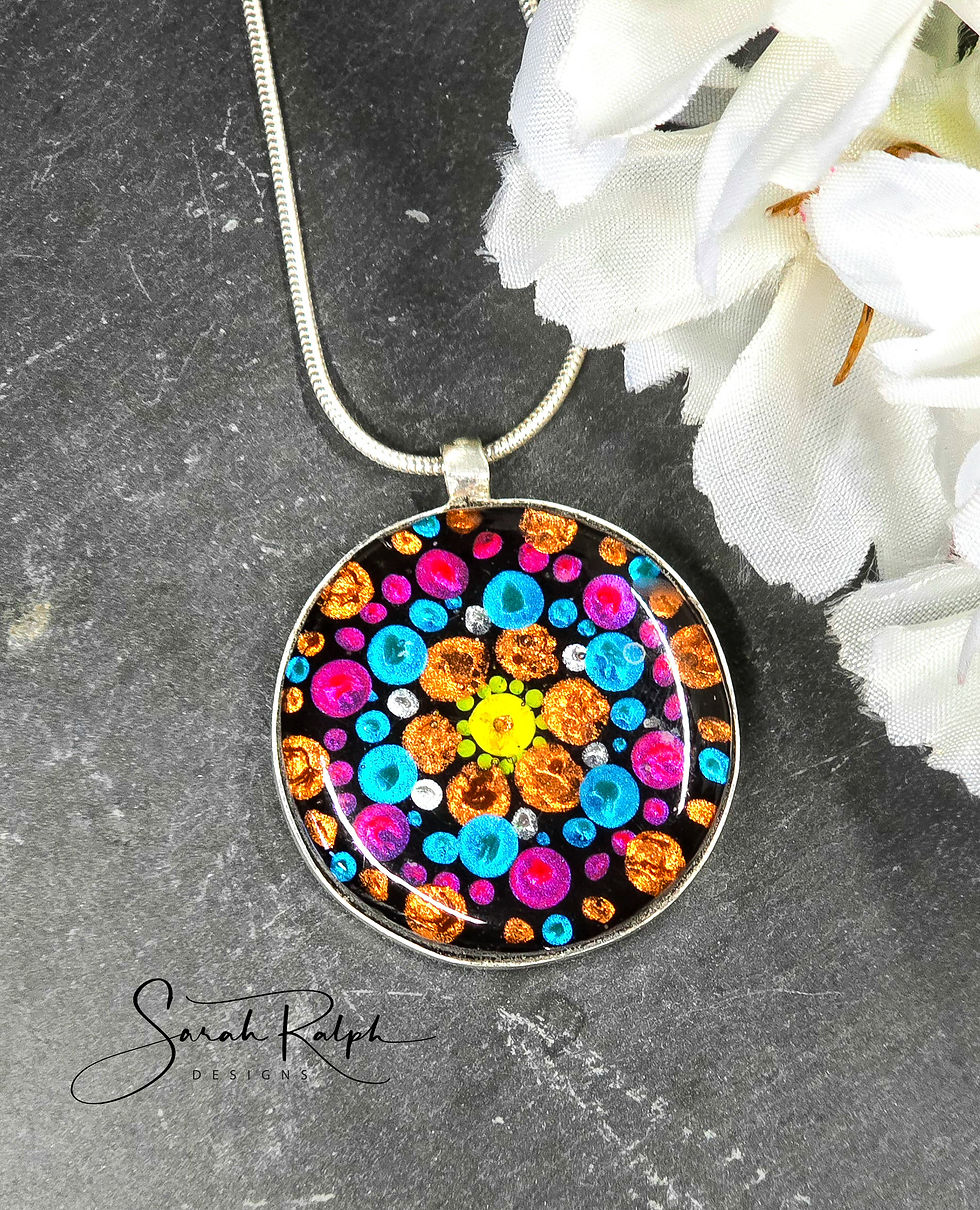 Thumbnail: Inverted Rainbow Medium Mandala Pendant