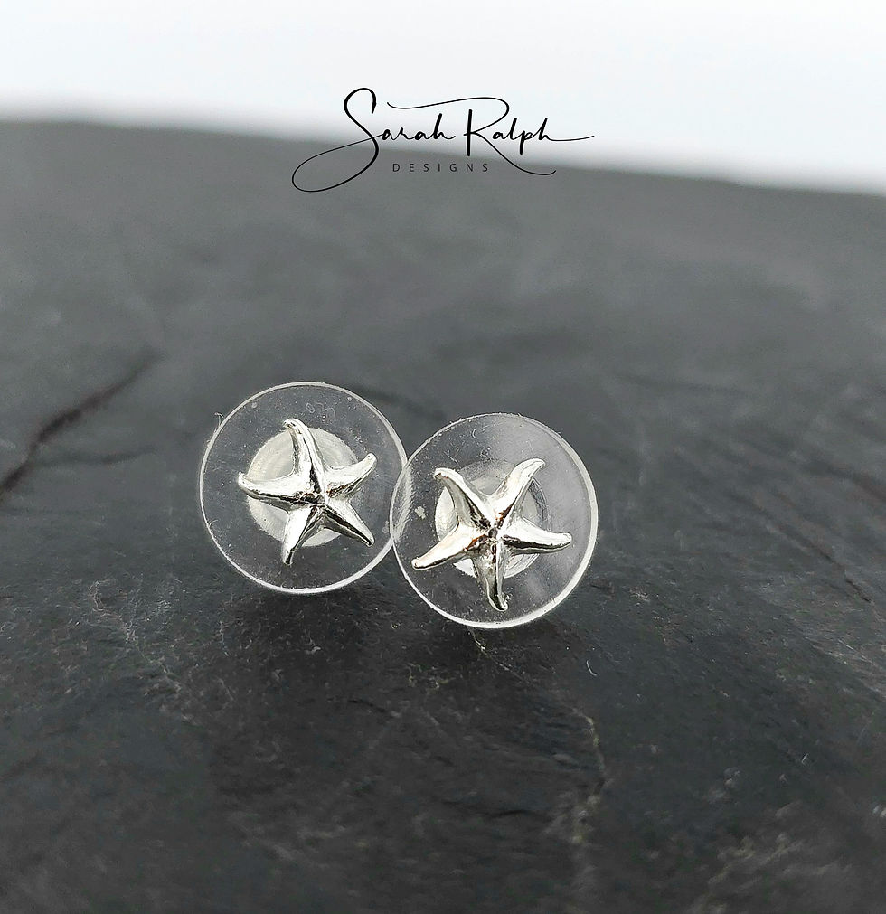 Thumbnail: Star Fish Silver Stud Earrings