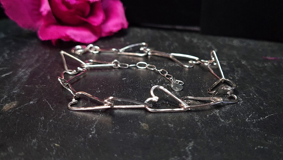 Small Heart Sterling Silver Bracelet