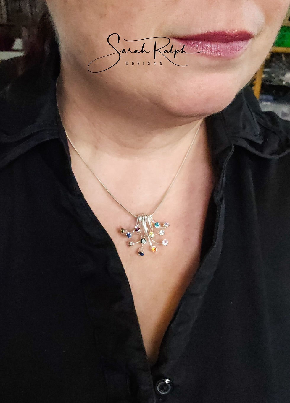Thumbnail: 12 Stone Firework Pendant1