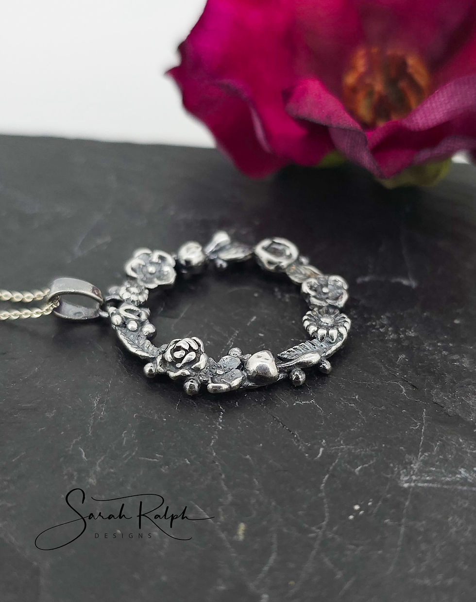 Thumbnail: Chelsea Wreath Pendant with Flowers, Leaves and Mushroom2