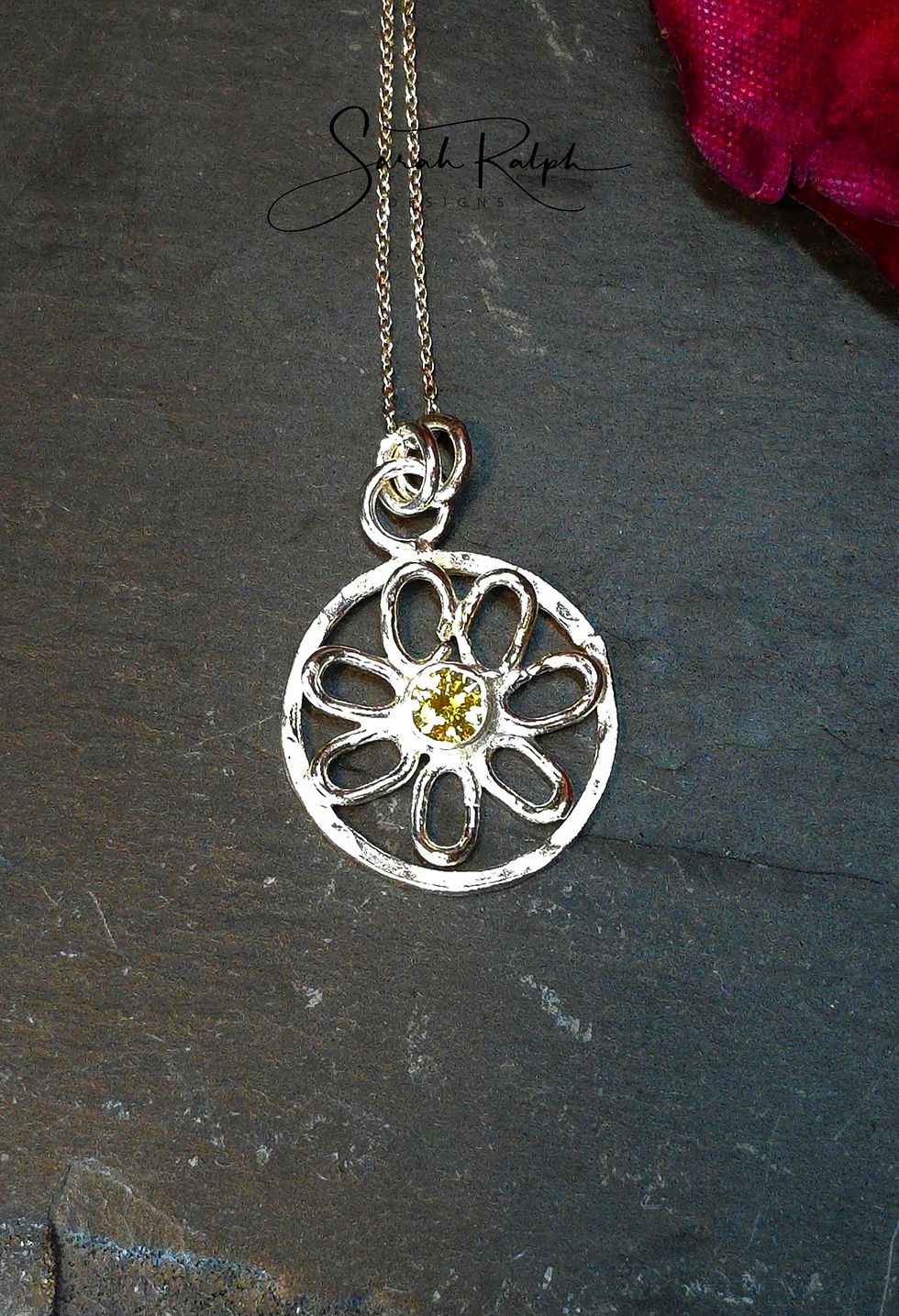 Thumbnail: Yellow Caged Posy Pendant