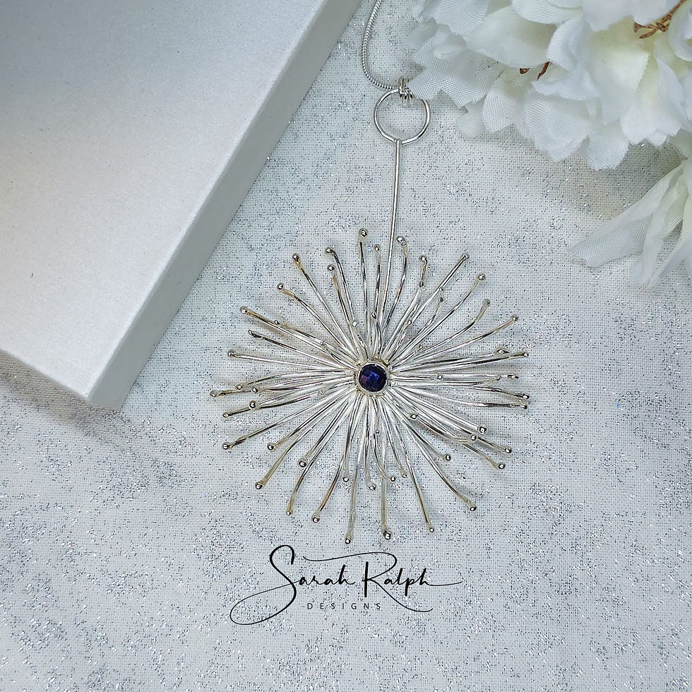 Thumbnail: Iolite Anemone Statement Pendant