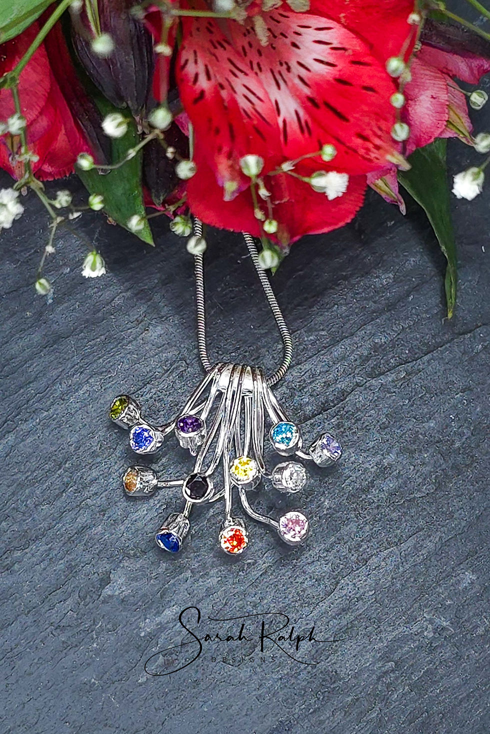 Thumbnail: 12 Stone Firework Pendant1