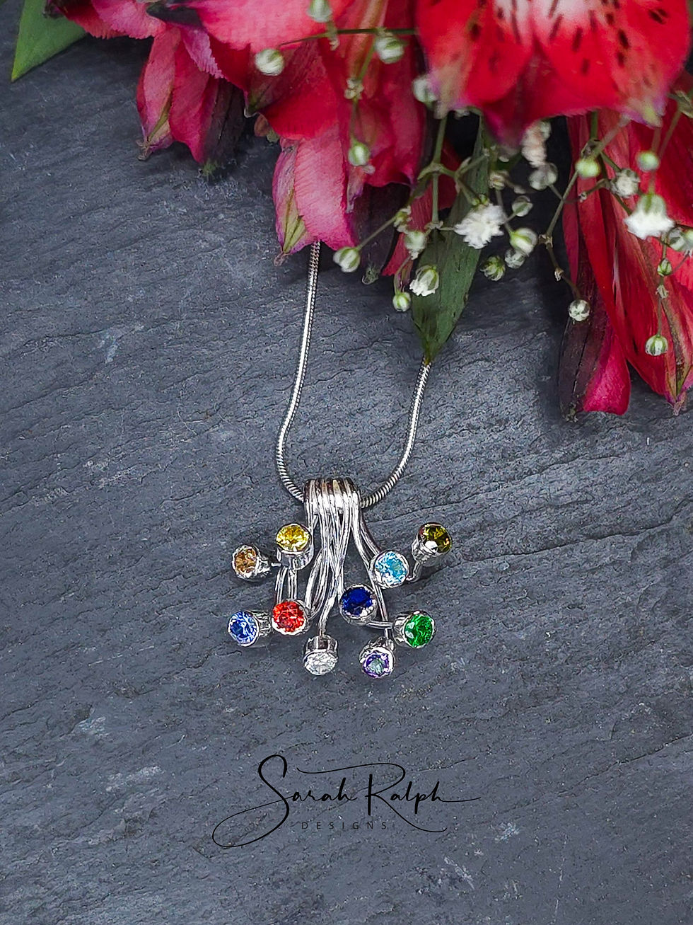 Thumbnail: 10 Stone Firework Pendant 2