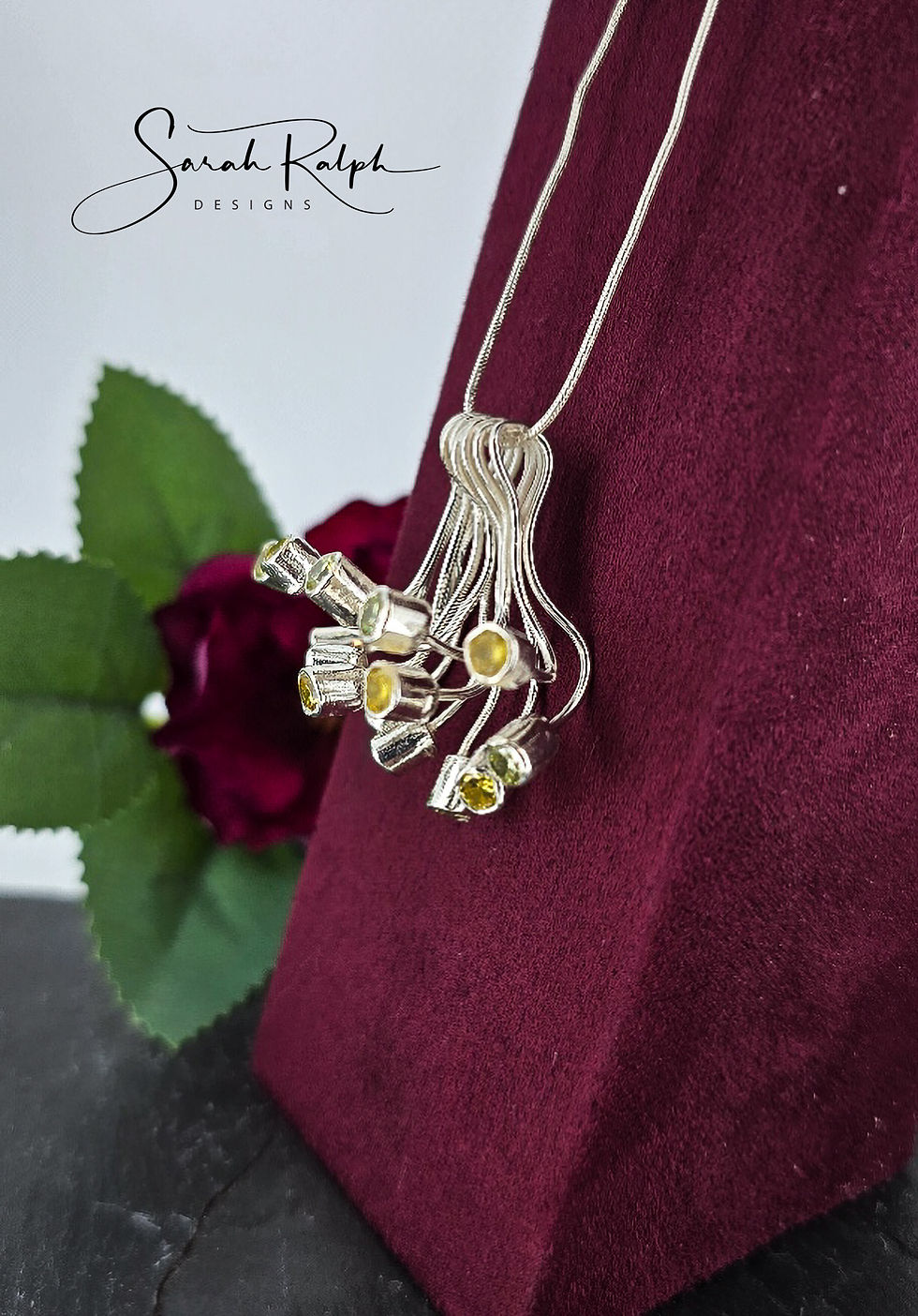 Thumbnail: 14 Stone Summer Yellow Firework Pendant