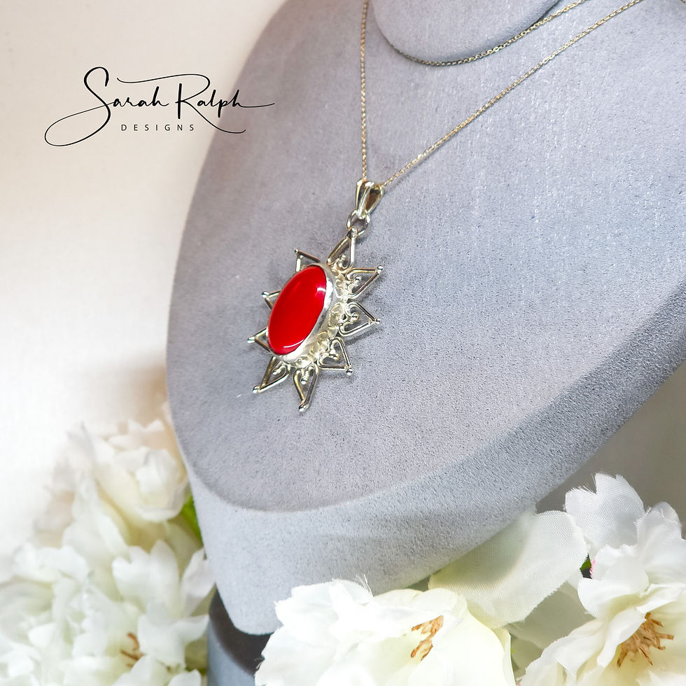 Thumbnail: Red Coral Heart Pendant