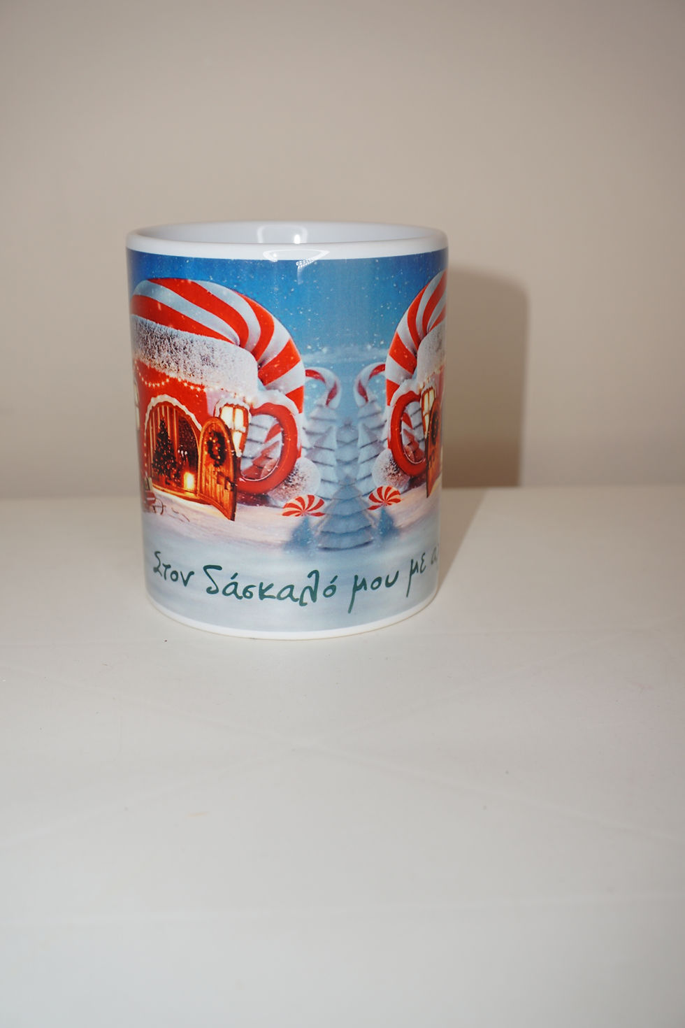 Μικρογραφία: Χριστουγεννιάτικη πορσελάνινη κούπα (δάσκαλος-δασκάλα)