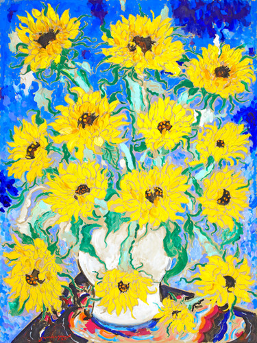 Juliet's Sunflowers | James Paul Brown Art